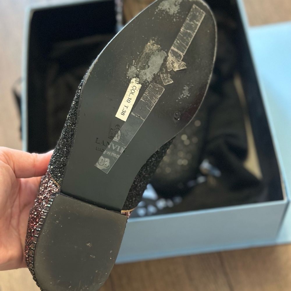RARE runway Lanvin Glitter shoes - Picture 2 of 5